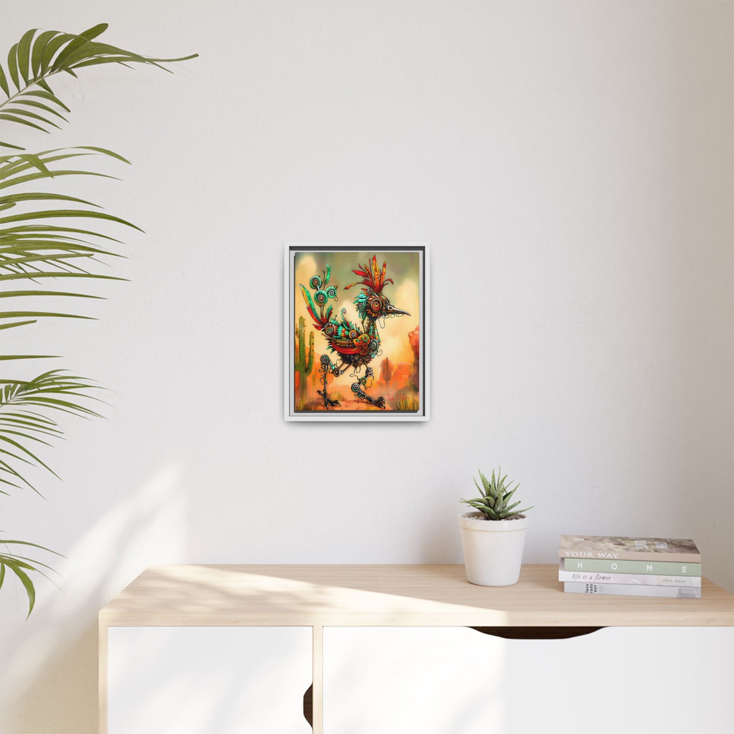 "Roadrunner Bot Bot" Framed Art, 6 sizes, 3 frame colors - Desert Art Lovers, Wall Art