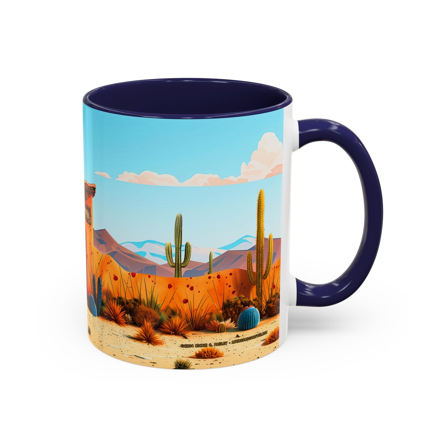 The Blue Door Accent Coffee Mug, 11oz from Adobe Dregs Coffee