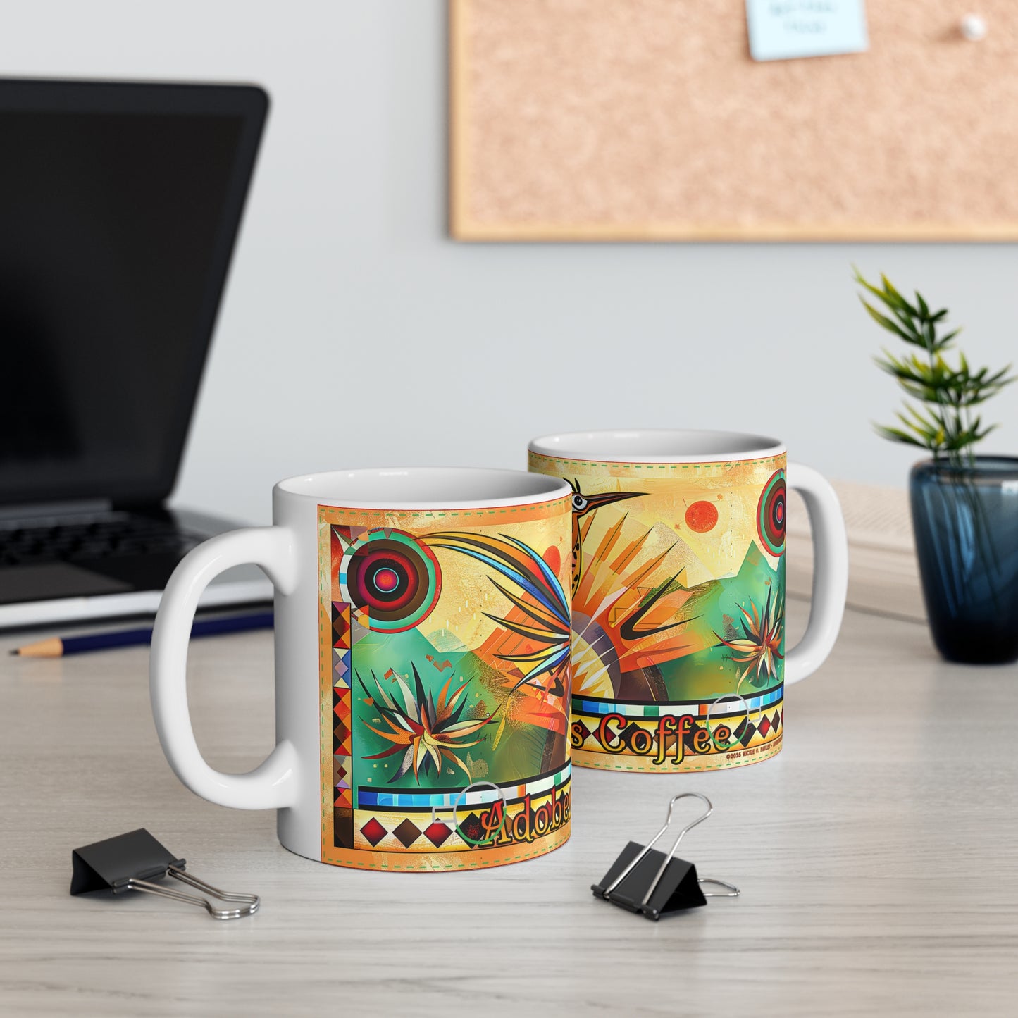"Strike A Pose" 11oz Coffee Mug, A Desert Southwest Roadrunner Design with Original Artwork