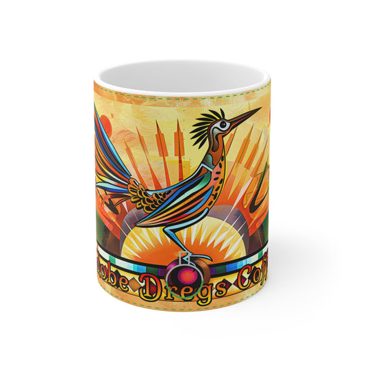 "Strike A Pose" 11oz Coffee Mug, A Desert Southwest Roadrunner Design with Original Artwork