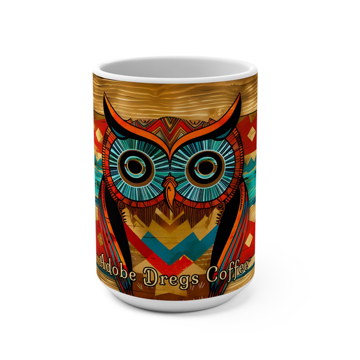 "Wise Old Owl" Colorful Owl Coffee Mug 15oz - Perfect for Nature Lovers & Coffee Enthusiasts