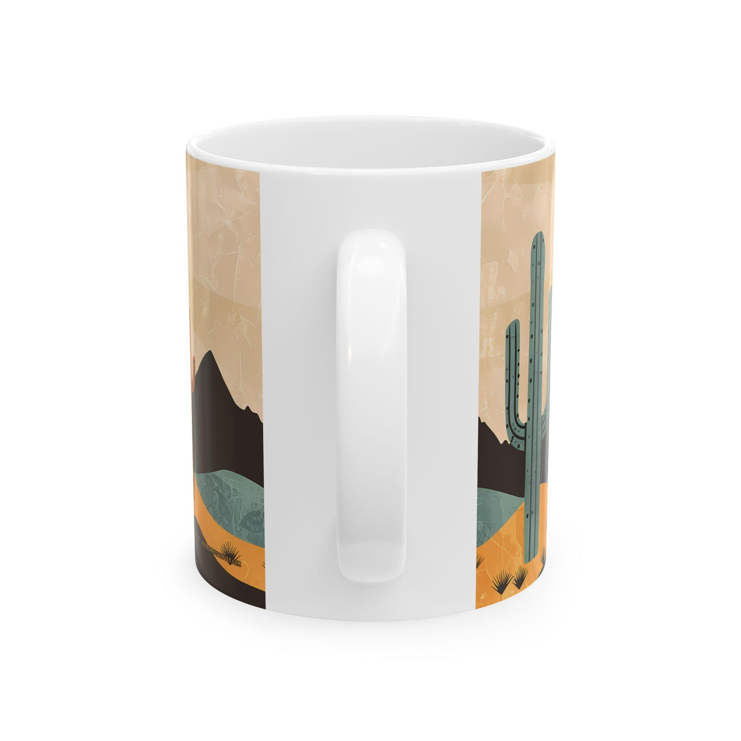 Saguaro Sun Rise & Shine: Adobe Dregs Coffee Ceramic Mug, 11oz