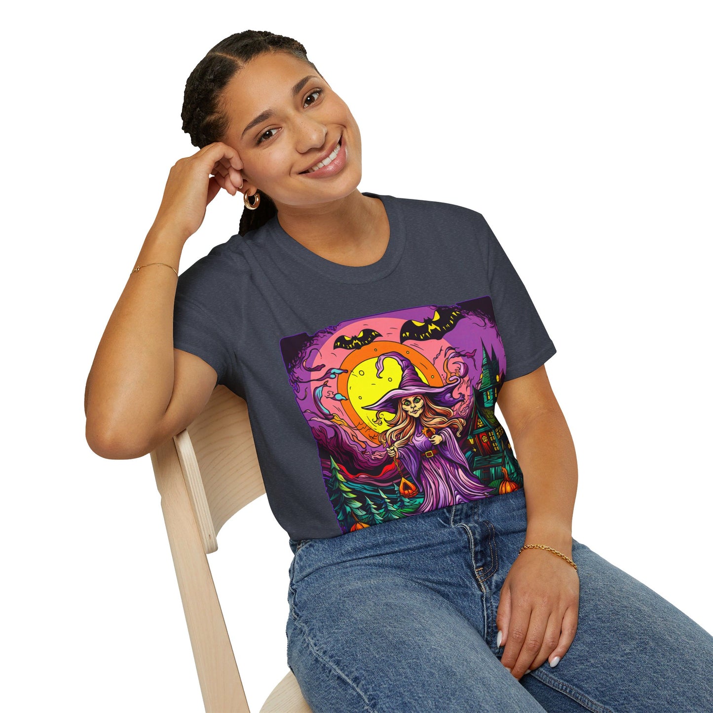 "Trick? Treat? Either Way, I Win!" Unisex Softstyle T-Shirt from Adobe Dregs Coffee Stash™