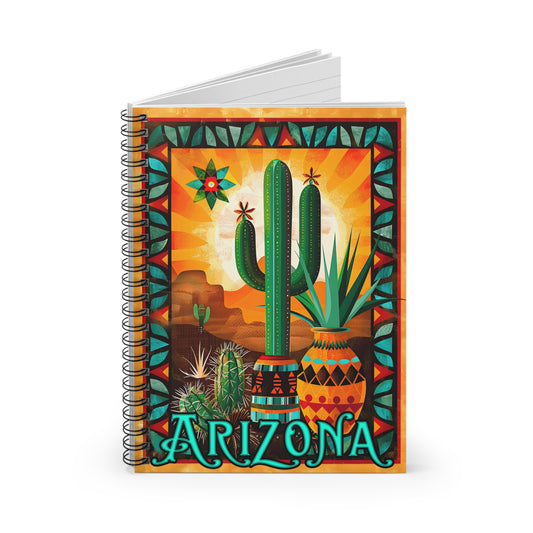 "Arizona Bound" A Journal & Spiral Notebook - Ruled Line From Adobe Dregs Coffee Stash™