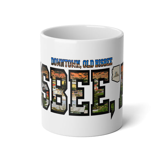 Downtown, Old Bisbee - Bisbee, AZ Jumbo Mug - 20oz Coffee Cup for Travelers and Locals, Souvenir Mug