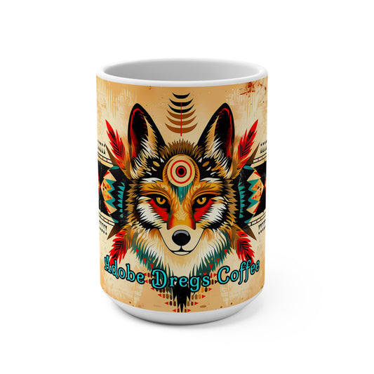 "Song of the Wolf" Mug 15oz - Tribal Art for Coffee Lovers