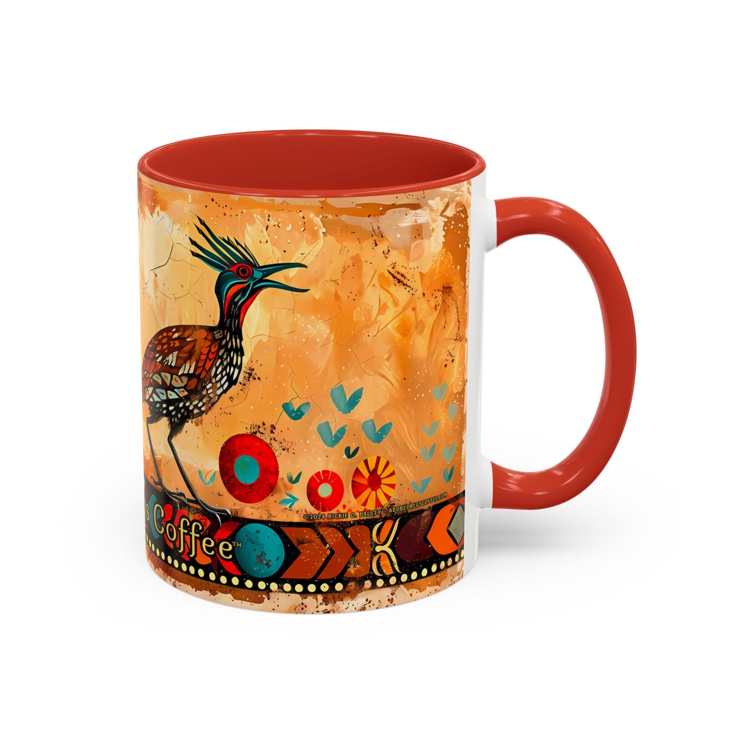 "Pájaro Correcaminos" - "Roadrunner"  Accent Coffee Mug, 11oz from Adobe Dregs Coffee