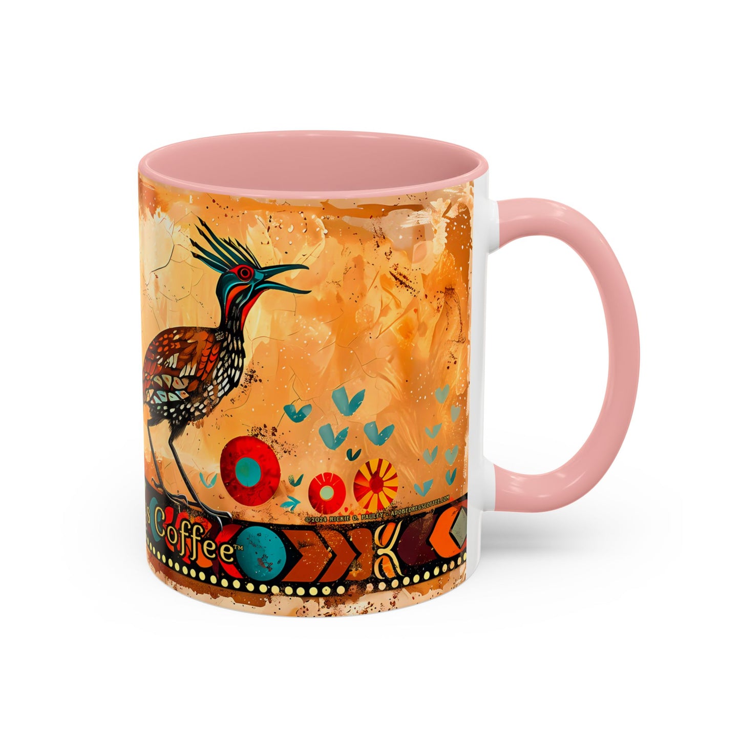 "Pájaro Correcaminos" - "Roadrunner"  Accent Coffee Mug, 11oz from Adobe Dregs Coffee