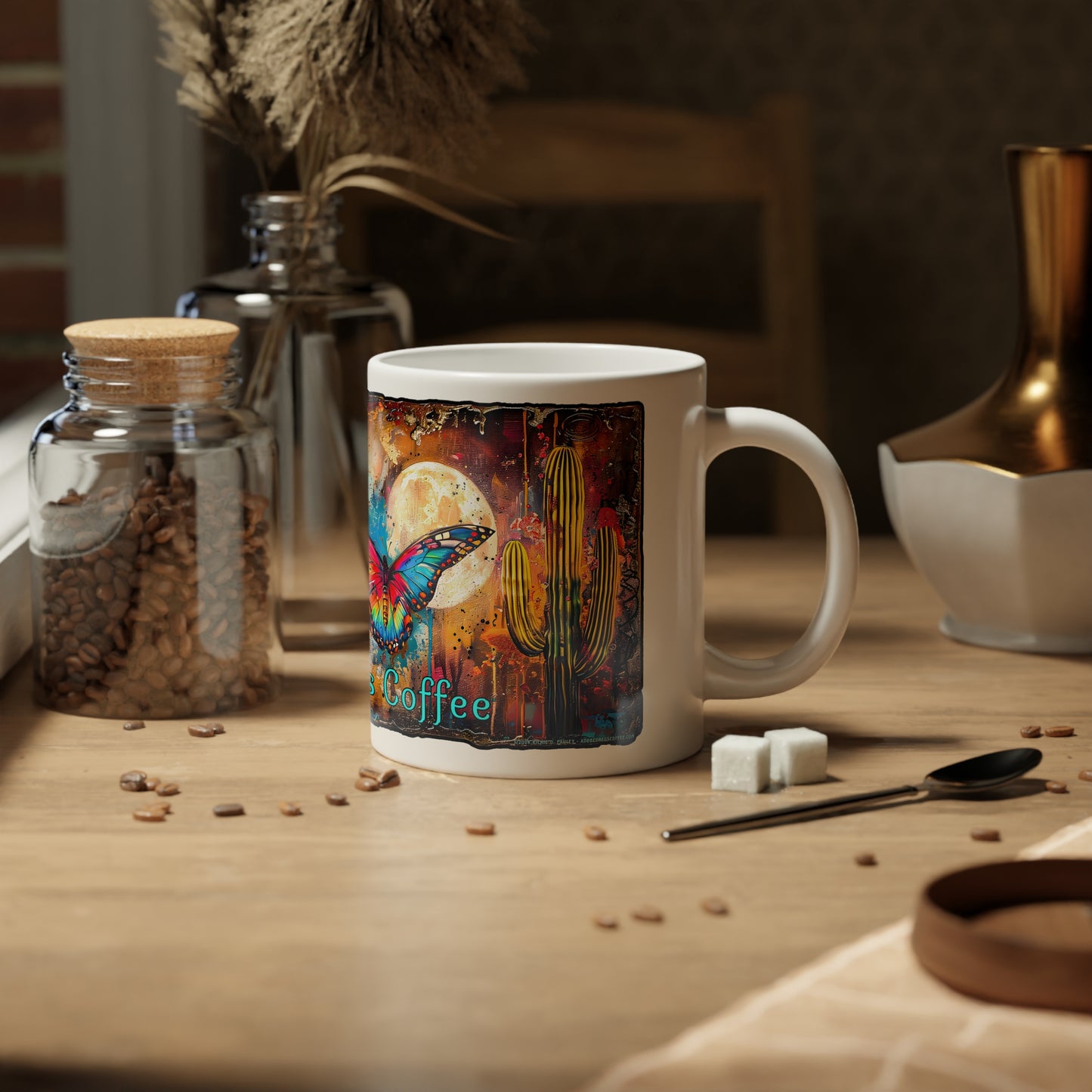 "Butterfly Dreams" Jumbo 20oz Ceramic Mug - Original Artwork by Rickie O. Pauley