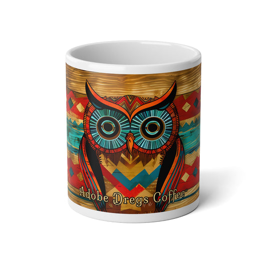 "Wise Old Owl" Colorful Owl Jumbo Mug - 20oz for Coffee Lovers