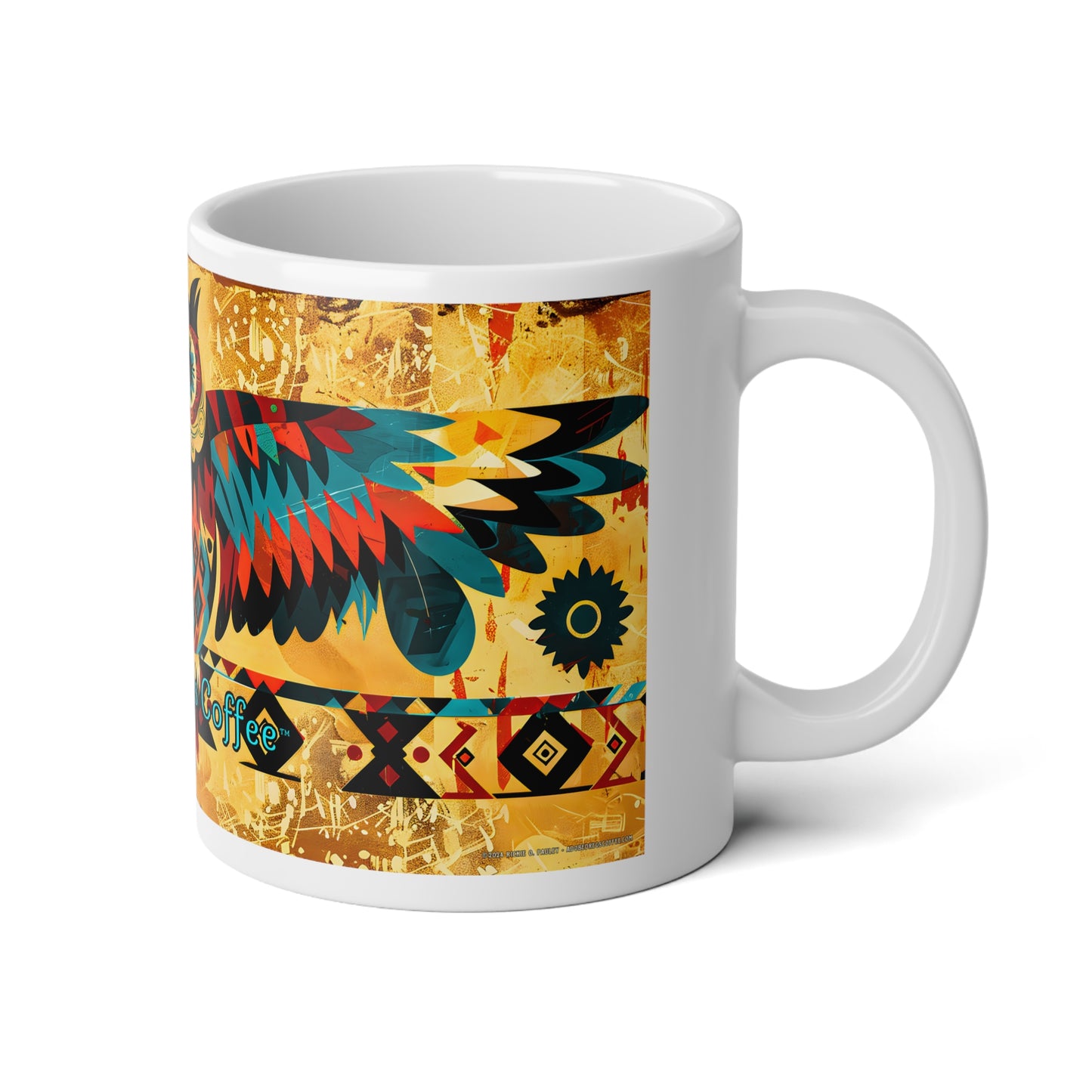 "Spread Your Wings" Colorful Owl Jumbo Coffee Mug - 20oz - Perfect for Coffee Lovers