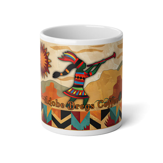 "Windsong" Desert Southwest Style Jumbo Coffee Mug - 20oz Adobe Dregs Design