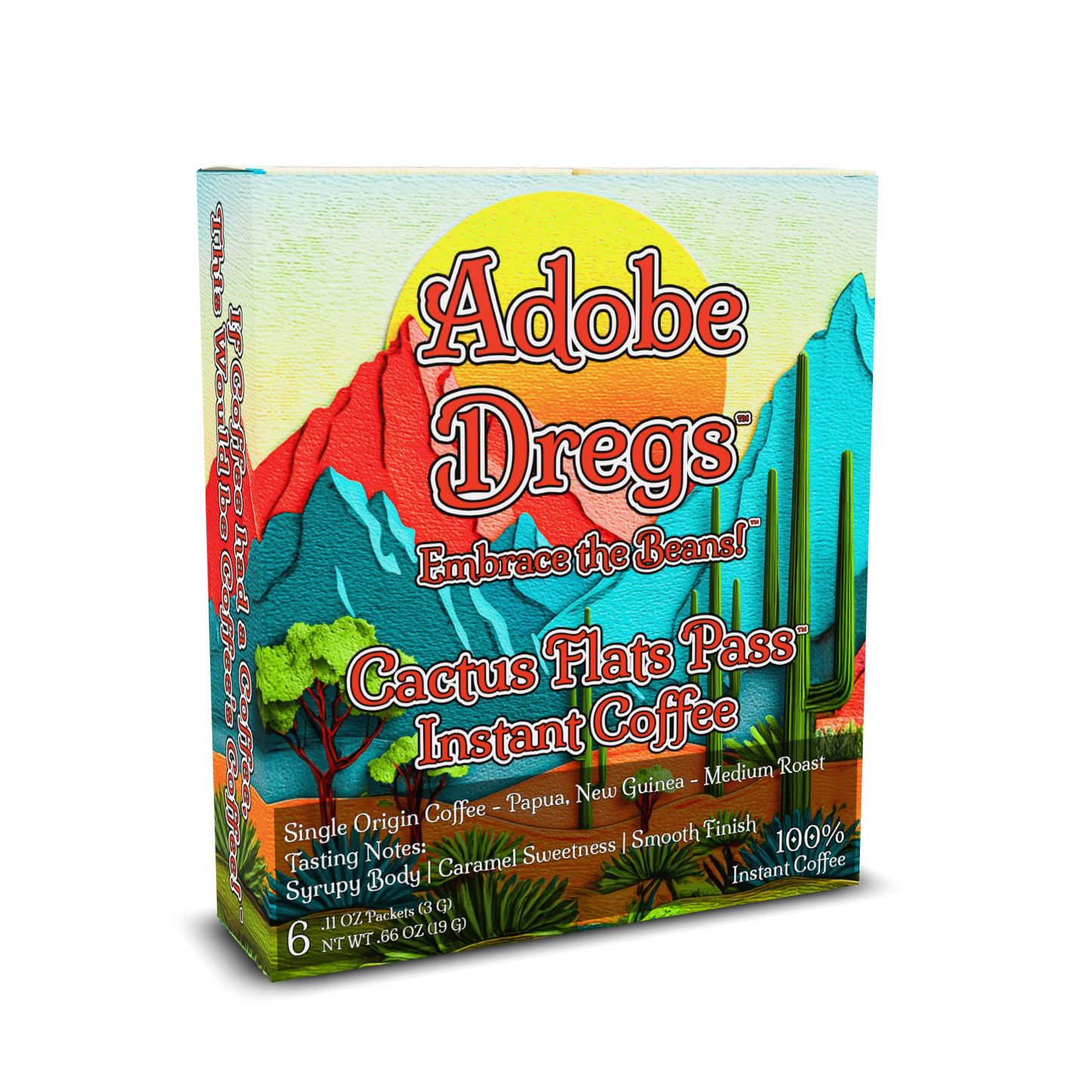 Adobe Dregs Coffee™ Cactus Flats Pass™ Instant Coffee (6 Count)