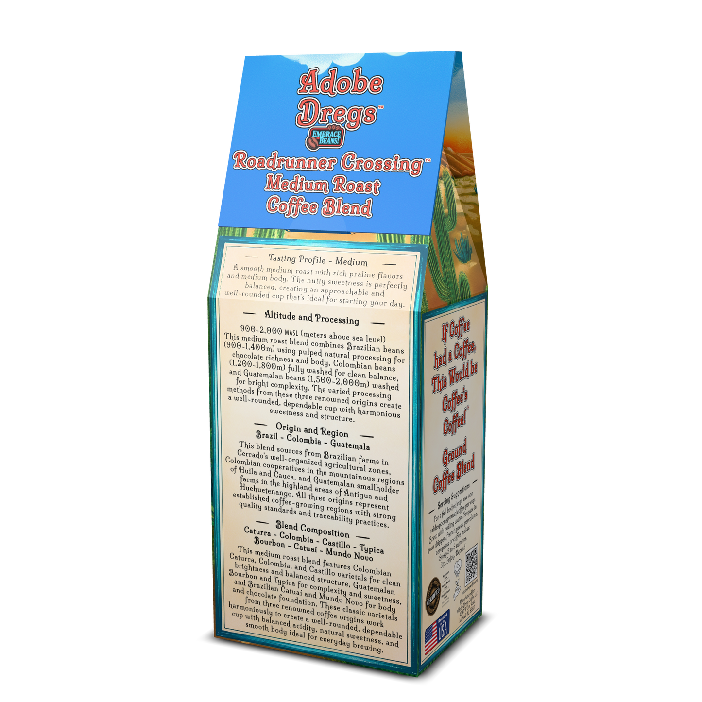 Adobe Dregs Coffee™ Roadrunner Crossing™ Medium Roast Ground Coffee Blend