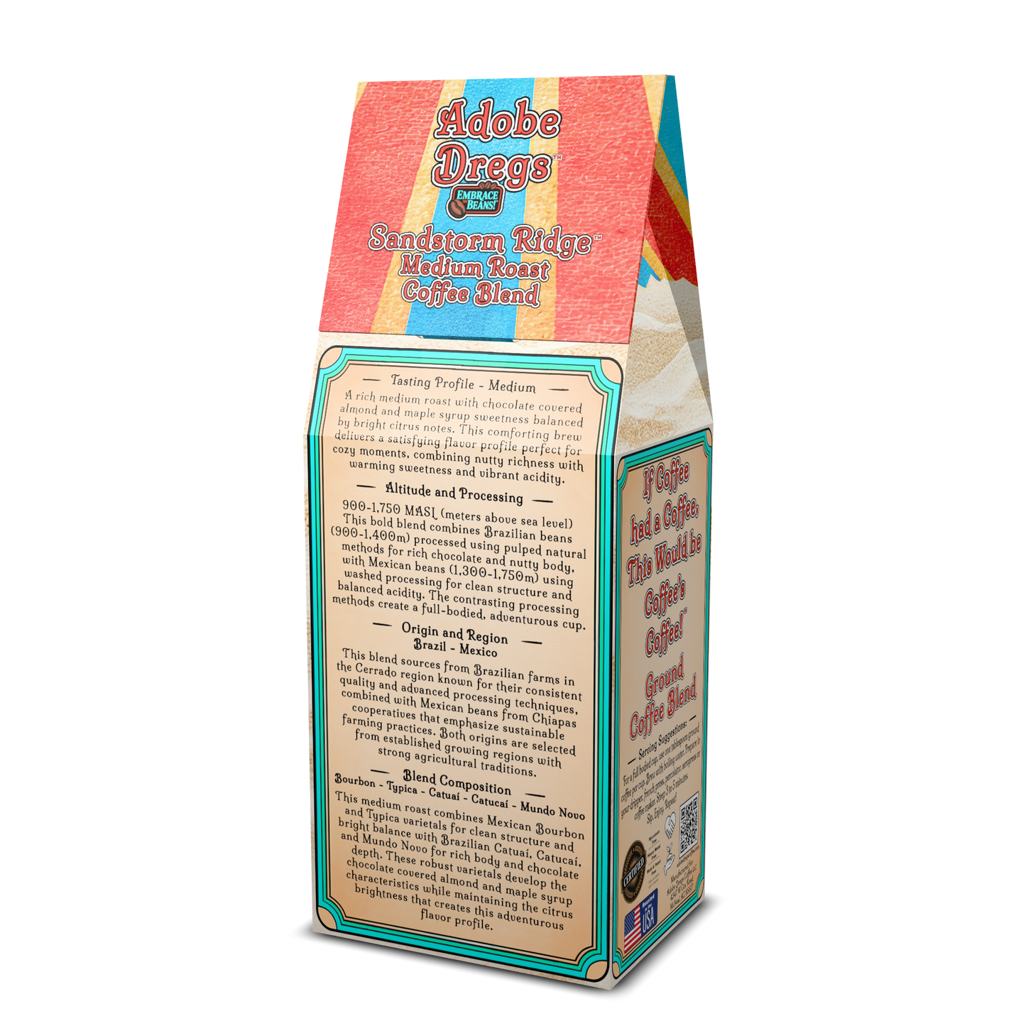 Adobe Dregs Coffee™ Sandstorm Ridge™ Medium Roast Ground Coffee Blend