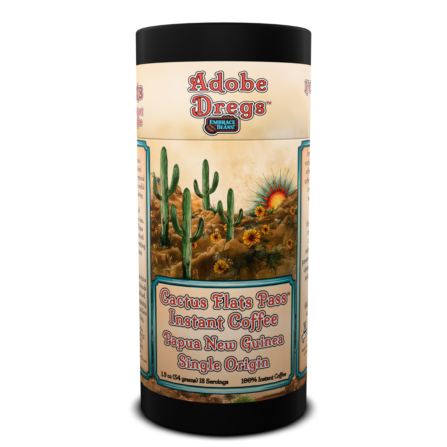 Adobe Dregs™ Cactus Flats Pass™ Instant Coffee Papua New Guinea Single Origin Medium Roast